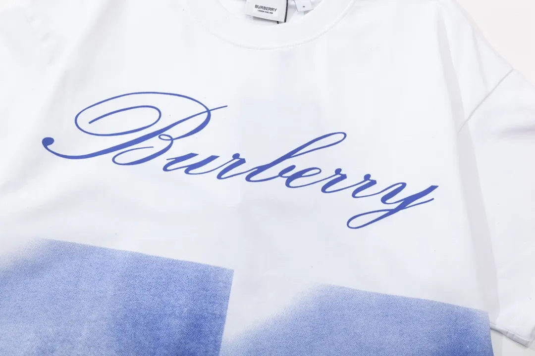 BURBERRY Logo Classic Retro Same Style T 260 Versatile : Black Size：XS~L